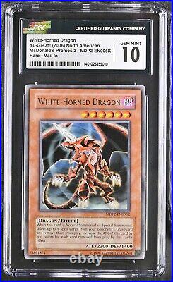 CGC 10 Yu-Gi-Oh! White-Horned Dragon MDP2-EN006K Redemption Mail-In 5010