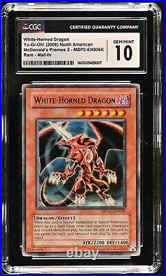 CGC 10 Yu-Gi-Oh! White-Horned Dragon MDP2-EN006K Redemption Mail-In 9007