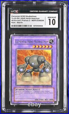 CGC 10 Yugioh! Elemental HERO Mudballman MDP2-EN002K Redemption