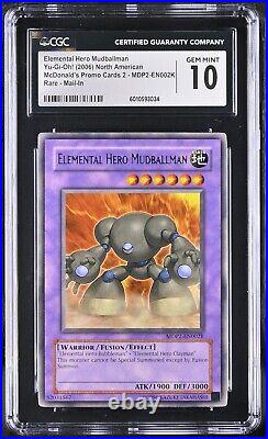 CGC 10 Yugioh! Elemental HERO Mudballman MDP2-EN002K Redemption 034