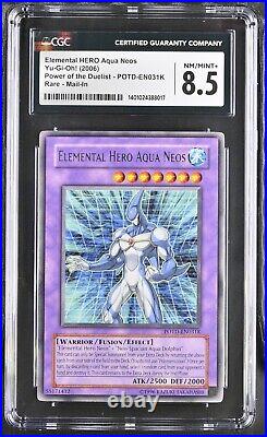 CGC 8.5 Yu-Gi-Oh! Elemental HERO Aqua Neos POTD-EN031K Redemption (STOCK PHOTO)