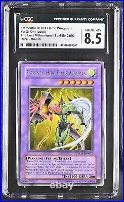 CGC 8.5 Yugioh Elemental HERO Flame Wingman TLM-EN035K Redemption (STOCK PHOTO)