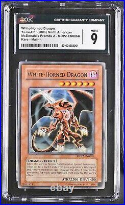 CGC 9 Yu-Gi-Oh! White-Horned Dragon MDP2-EN006K Redemption Promo (STOCK PHOTO)