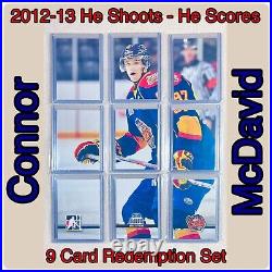 Connor McDavid. He Shoots-He Scores. 9 Card Redemption Set. In The Game