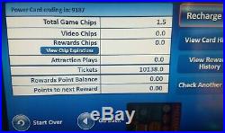 Dave and Busters Power Card With 10,138 Redemption tickets and 1.5 Game Chips