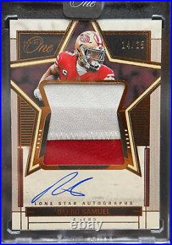 Deebo Samuel 2023 Panini One Lone Star Autographs Patch Bronze #'d 14/25 Auto