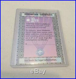 Emmitt Smith 1992 Pro Set 1.28 Real Platinum Redemption Card with letter VERY RARE