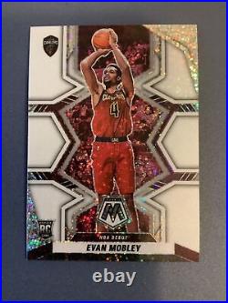 Evan Mobley 2021-22 Panini Mosaic White Sparkle Rookie RC #263 Cleveland Cavs