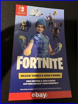 Fortnite Wildcat Code With2000 Vbucks US eshop Redemption Physical Card Switch