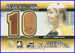 Gerry Cheevers 2011-12 Between the Pipes Redemption Game-Used Glove/Pad