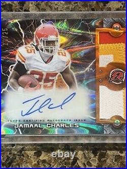 Jamaal Charles 2024 Topps Composite Amped Up Tri-Color Patch Autograph #16/25