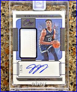 Jaren Jackson Jr. 2021 Panini One And One Game-Worn Jersey Autograph # 19/35 SSP