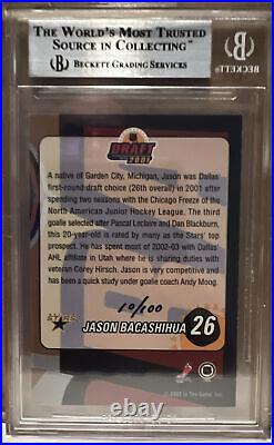 Jason Bacashihua #26 2001-02 Be A Player Memorabilia Draft Redemption #10/46