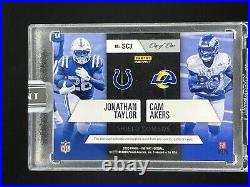 Jonathan Taylor Cam Akers DUAL SHIELD 1/1 Sealed Encased Direct From Panini