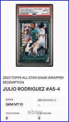 Julio Rodriguez PSA 10 Pop 6 2023 Topps All Star Game Exclusive SP AS-4 WRAPPER