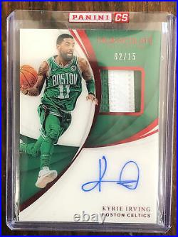 KYRIE IRVING 2018-19 Immaculate Patch AUTO Red #2/15 Game Worn/Used