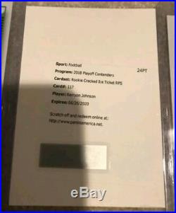 Kerryon Johnson Contenders 2018 Cracked Ice Autographed RC /24 Redemption Card