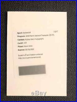 Kevin Knox Rookie Patch Auto 2018-2019 National Treasures Redemption #135 RPA