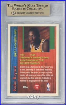 Kobe Bryant 1996-97 Topps Draft Redemption #13 Beckett BGS 9.5