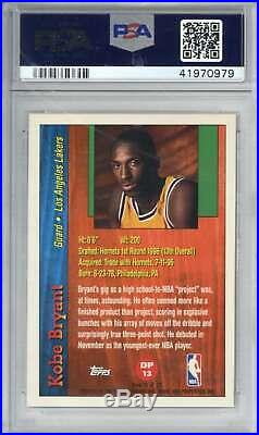 Kobe Bryant 1996 Topps Rookie #DP13 Draft Redemption PSA 10