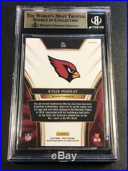 Kyler Murray 2018 Panini Select #301 Silver Prizm Redemption Xrc Bgs 9.5 10