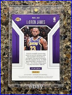 LeBron James 2019-20 Panini Contenders OPTIC PRIZM PLAYING THE NUMBERS GAME Gem