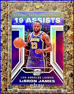 LeBron James 2019 Panini Contenders Optic Prizm Playing the Numbers Game 19 AST