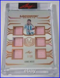 Lionel Messi 2024 Leaf The Ultimate Card 6 Jersey Swatch Game Used Bronze 7/25