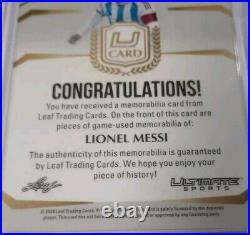 Lionel Messi 2024 Leaf The Ultimate Card 6 Jersey Swatch Game Used Bronze 7/25