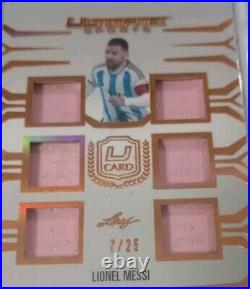 Lionel Messi 2024 Leaf The Ultimate Card 6 Jersey Swatch Game Used Bronze 7/25