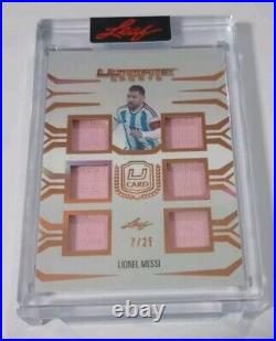 Lionel Messi 2024 Leaf The Ultimate Card 6 Jersey Swatch Game Used Bronze 7/25