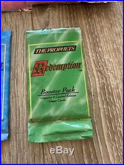 Lot Of 13 Redemption Booster Packs 1995 Christian religious bible card game NEW