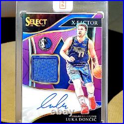 Luka Doncic 2021 Select X-Factor Memorabilia Signatures Purple /49