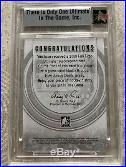 Martin Brodeur rookie card And a Ultimate Redemption Game Used Jersey Card