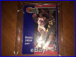 Michael Jordan 1991 Fleer 3-D Acrylic Wrapper Redemption #220 League Leader Mint