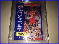Michael Jordan 1991 Fleer 3-d Wrapper Redemption Acrylic Team Leader #375 Mint