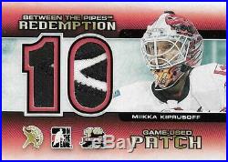 Miikka Kiprusoff 2011-12 Between the Pipes Redemption Game-Used Patch #/10