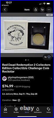 Mint Condition Red Dead Redemption 2 Collector's Edition Challenge Coin Bison