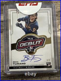 Mlb Debut Patch Auto 1/1 Brice Turang Topps Chrome Update 2023 Redemption