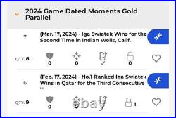 PRESALE2024 Upper Deck Game Dated Moments IGA SWIATEK Qatar GOLD Parallel SSP