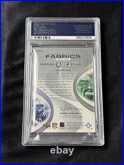 PSA 9 Brett Favre Peyton Manning 2004 SP Game Used Fabrics Dual #/100 POP 3 0^