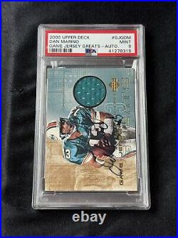 PSA 9 Dan Marino 2000 Upper Deck Game Jersey Greats Auto Game-Worn Jersey Patch