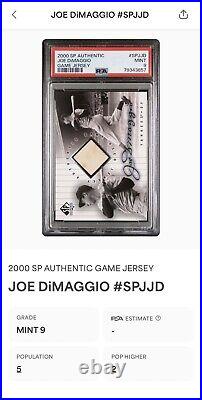 PSA 9 Joe DiMaggio 2000 SP Authentic Game Jersey Yankees #SPJ-JD POP 5 Only 2^