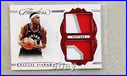 Pascal Siakam /15 Ruby Flawless Team Name Dual Patch Toronto Raptors Game Used
