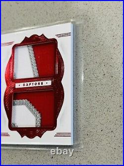 Pascal Siakam /15 Ruby Flawless Team Name Dual Patch Toronto Raptors Game Used