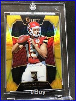 Patrick Mahomes 2016 Panini Select XRC Gold #/10 Rookie RC #2 Redemption