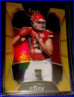 Patrick Mahomes 2016 Panini Select XRC Gold #9/10 Rookie RC #2 Redemption