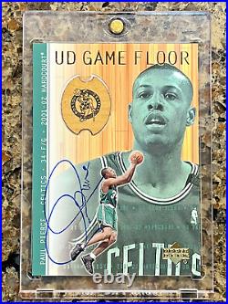 Paul Pierce 2001 Upper Deck UD Game Floor On-Card Autograph Boston Celtics HOF