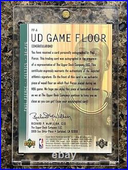 Paul Pierce 2001 Upper Deck UD Game Floor On-Card Autograph Boston Celtics HOF