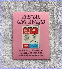 Rare 1968 Atlantic Oil Play Ball Game Special Gift Award Redemption Sweepstakes